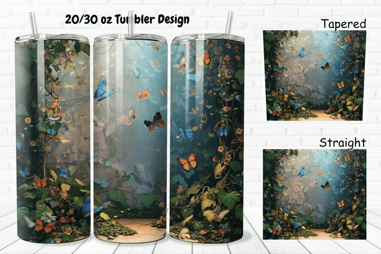 3D Butterfly Fantasy 20/30oz Skinny Tumbler