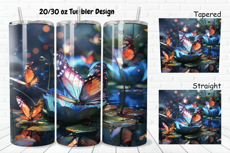 3D Butterfly Fantasy 20/30oz Skinny Tumbler