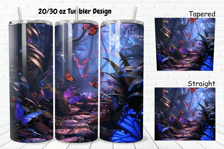3D Butterfly Fantasy 20/30oz Skinny Tumbler
