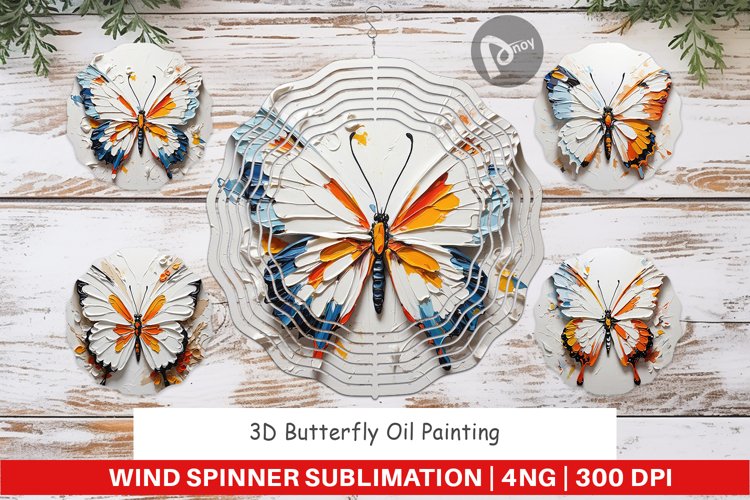 Wind Spinner 3D Butterfly Painting