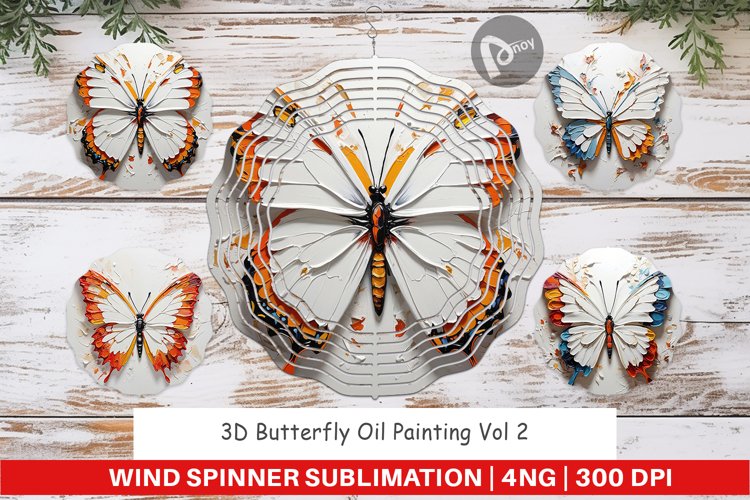 Wind Spinner 3D Butterfly Painting