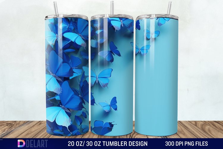 3D Butterfly Tumbler Wrap example image 1