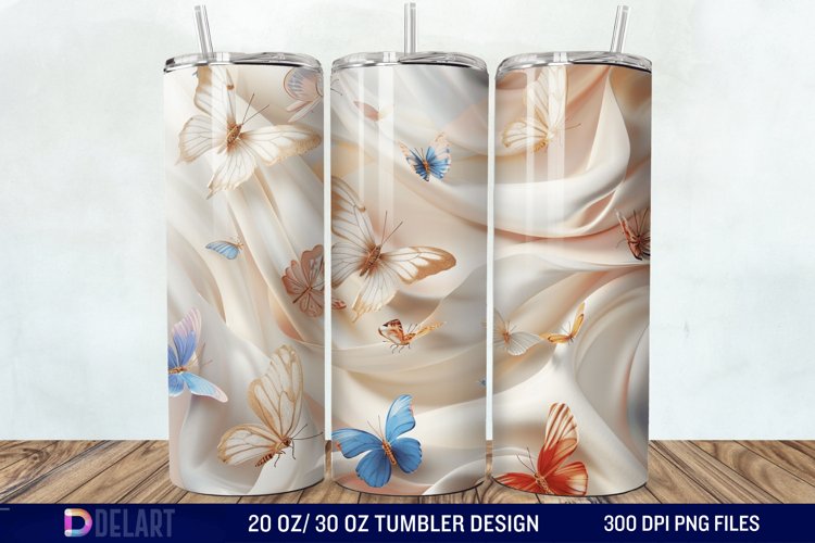 3D Butterfly Tumbler Wrap example image 1