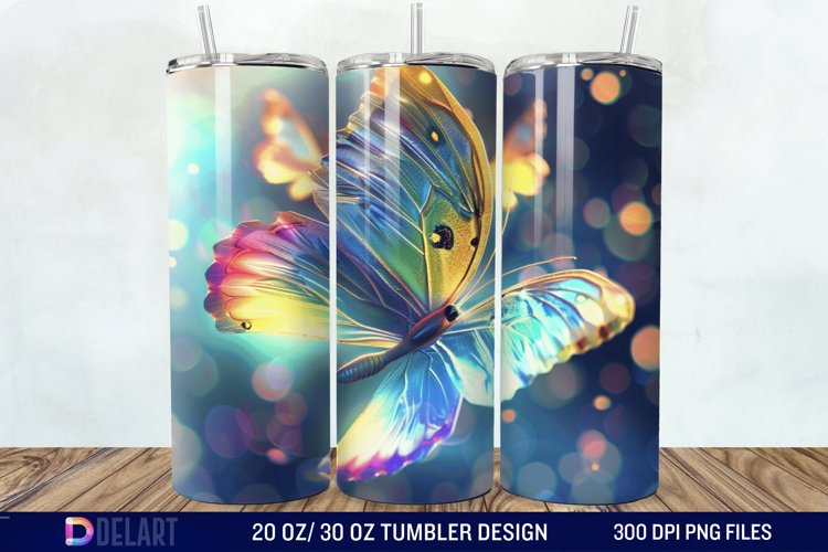 3D Butterfly Tumbler Wrap example image 1