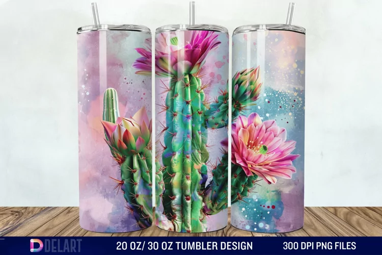 3D Cactus Tumbler Wrap