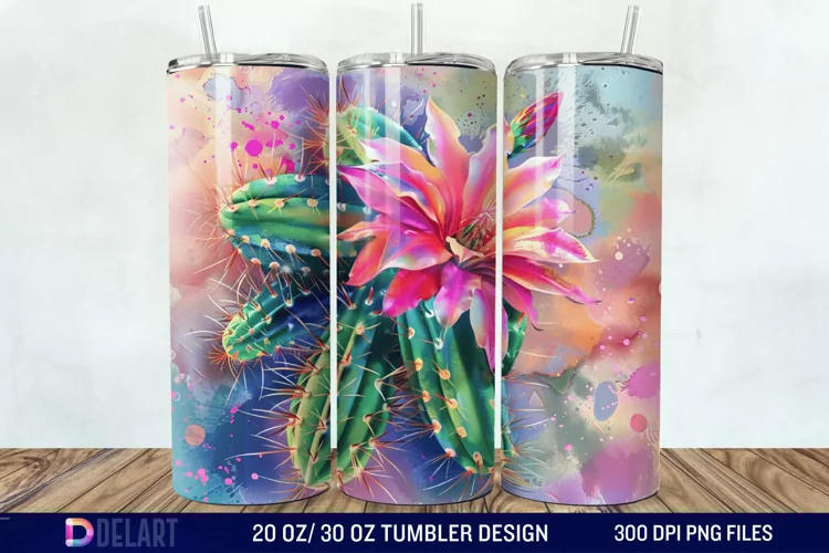 3D Cactus Tumbler Wrap