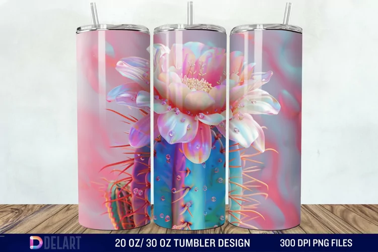 3D Cactus Tumbler Wrap