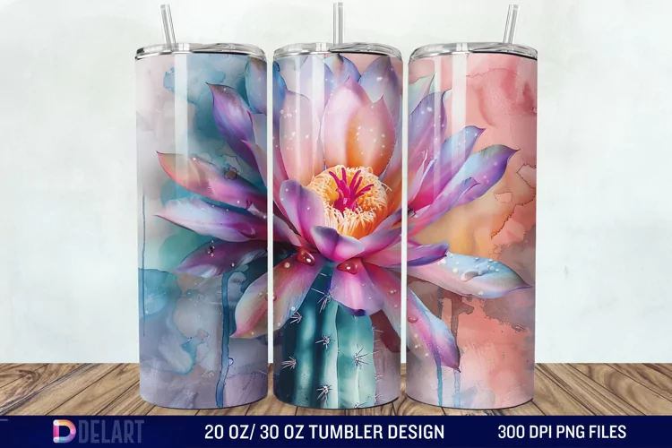 3D Cactus Tumbler Wrap