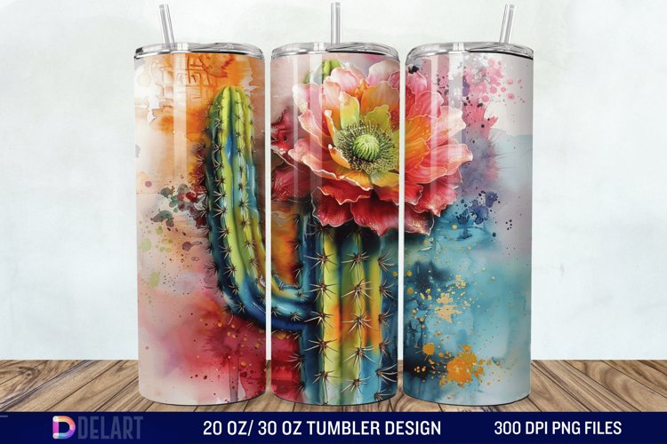 3D Cactus Tumbler Wrap example image 1
