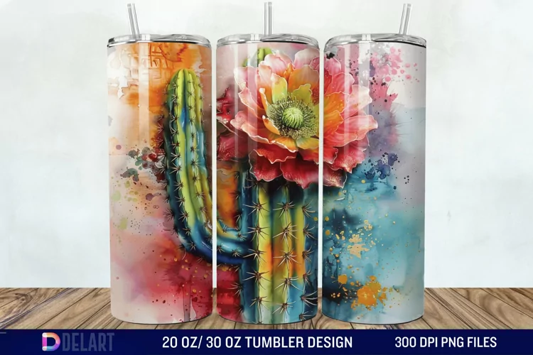 3D Cactus Tumbler Wrap
