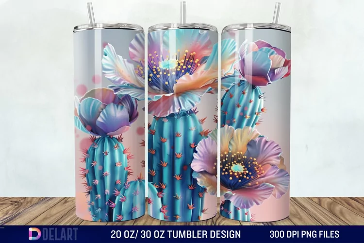 3D Cactus Tumbler Wrap