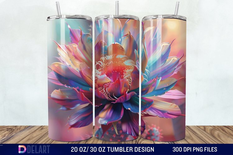 3D Cactus Tumbler Wrap example image 1