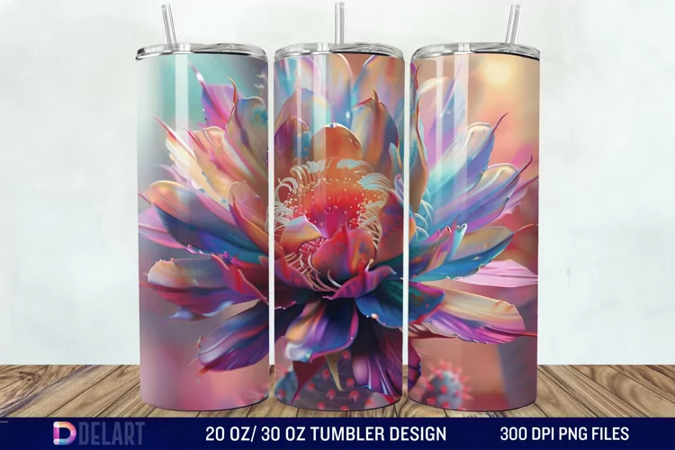 3D Cactus Tumbler Wrap