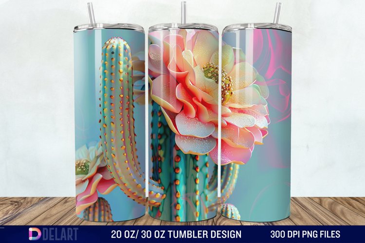 3D Cactus Tumbler Wrap example image 1