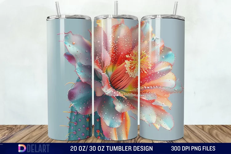 3D Cactus Tumbler Wrap