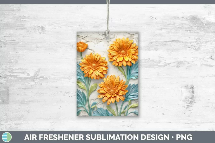 3D Calendula Air Freshener Sublimation Car Freshener Designs