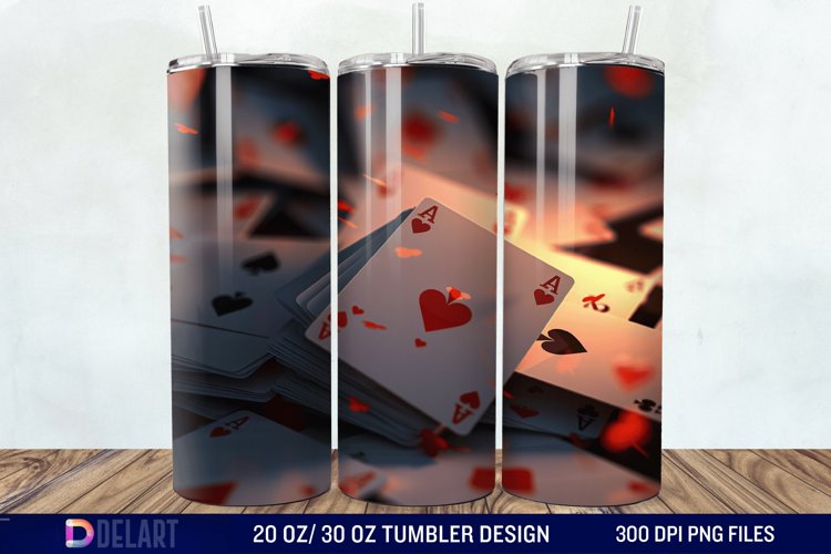 3D Cards Tumbler Wrap example image 1