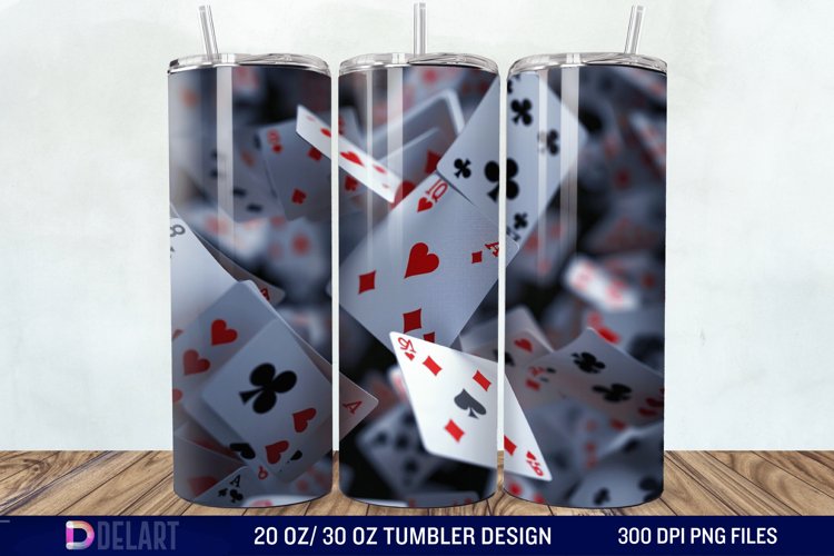3D Cards Tumbler Wrap example image 1