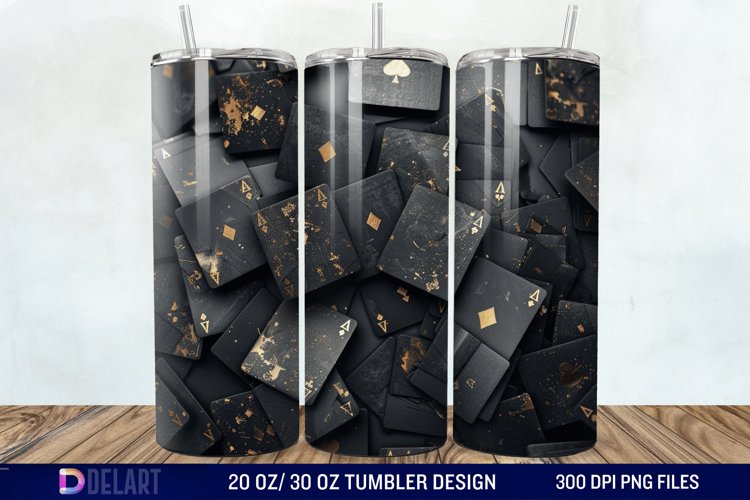 3D Cards Tumbler Wrap example image 1