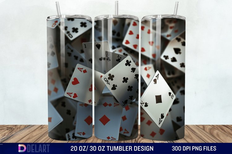 3D Cards Tumbler Wrap example image 1