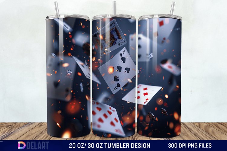 3D Cards Tumbler Wrap example image 1