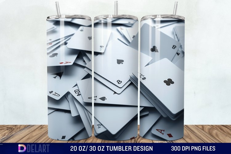 3D Cards Tumbler Wrap example image 1