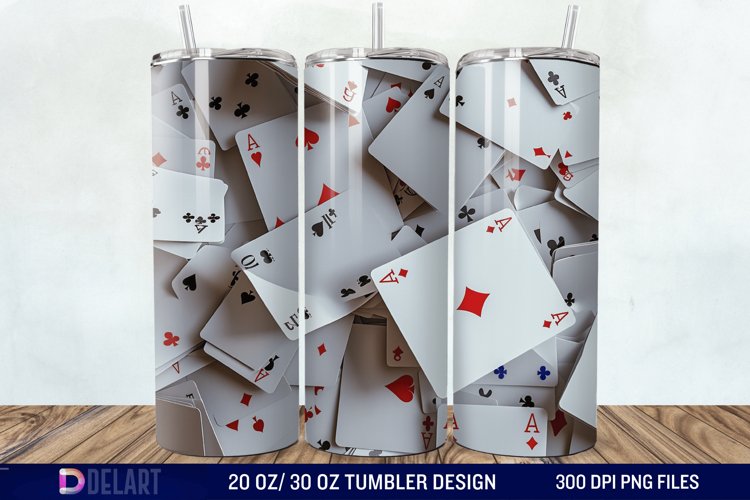 3D Cards Tumbler Wrap example image 1