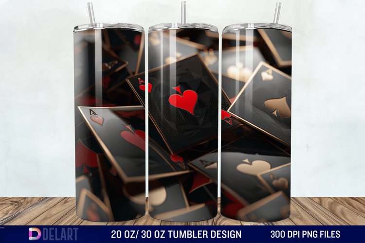 3D Cards Tumbler Wrap example image 1