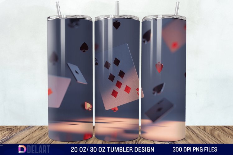 3D Cards Tumbler Wrap example image 1