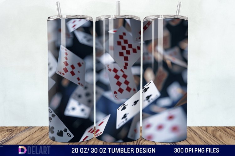 3D Cards Tumbler Wrap example image 1