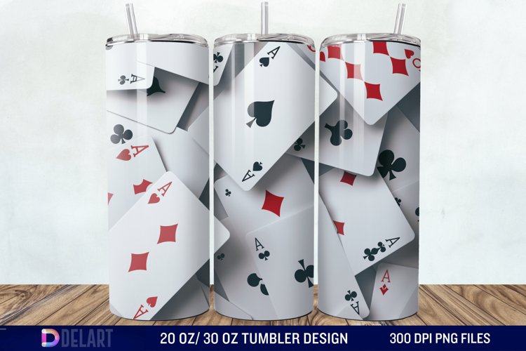 3D Cards Tumbler Wrap example image 1