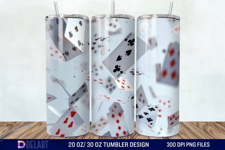 3D Cards Tumbler Wrap example image 1