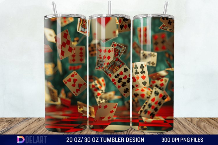 3D Cards Tumbler Wrap example image 1