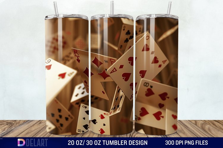 3D Cards Tumbler Wrap example image 1
