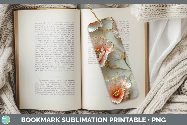 3D Carnation Bookmark Sublimation Printable Designs
