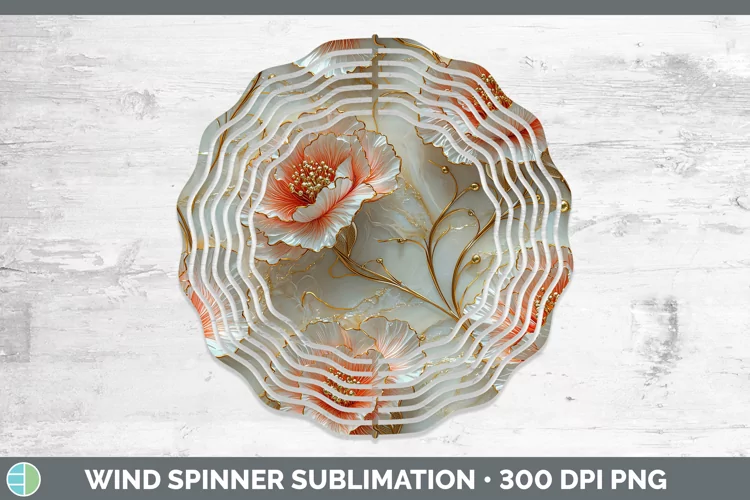 3D Carnation Wind Spinner Sublimation Spinner Designs