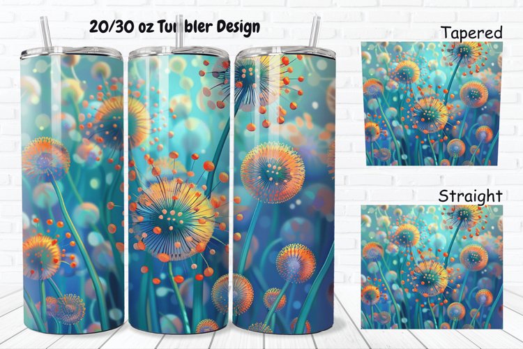 3D Cartoon Dandelions 20/30oz Skinny Tumbler