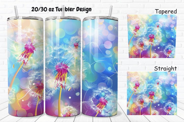 3D Cartoon Dandelions 20/30oz Skinny Tumbler example image 1