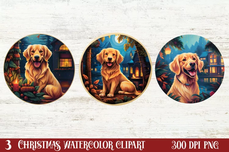 3D Christmas Dog Ornament, 3D Christmas Dog Ornaments