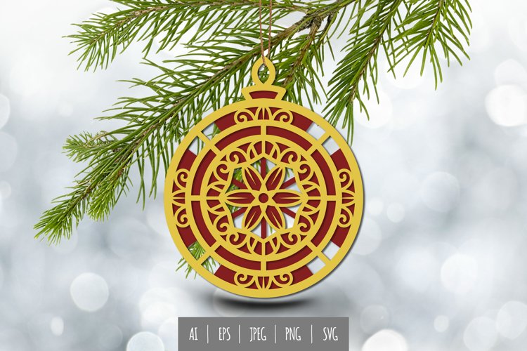 Christmas Ball Ornament Clipart Image 15