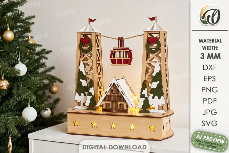 Christmas Stand Laser Cut. Christmas Decor SVG