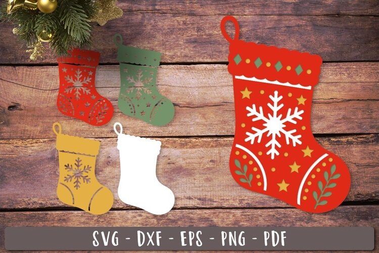 3d Christmas stock SVG Layered design