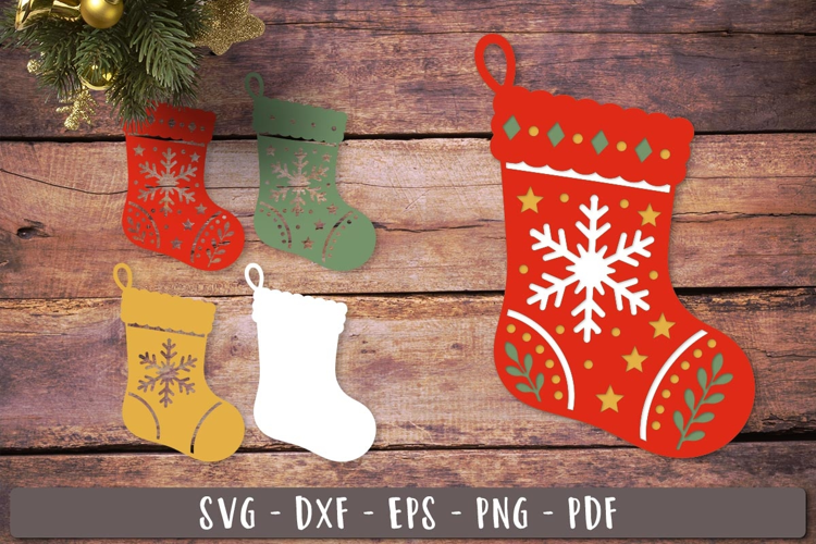3d Christmas stock SVG Layered design