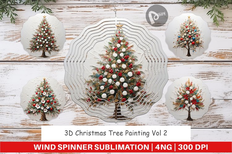 Wind Spinner 3D Christmas Tree Painting