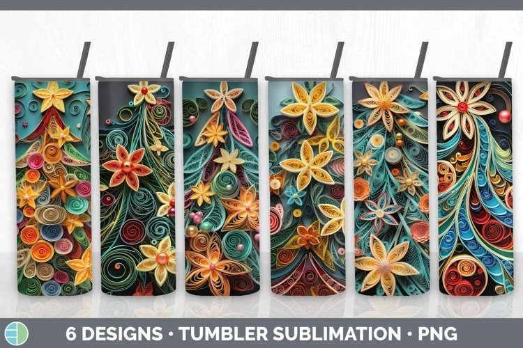 3D Christmas Tree Tumbler | Bundle 20 oz Skinny Tumbler Desi
