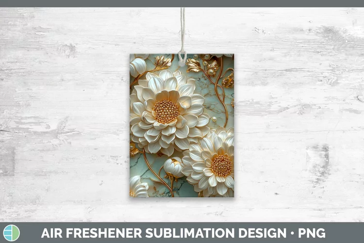 3D Chrysanthemum Air Freshener Sublimation Car Freshener Des