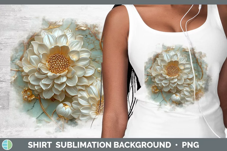 3D Chrysanthemum Shirt Sublimation Sublimation Background De