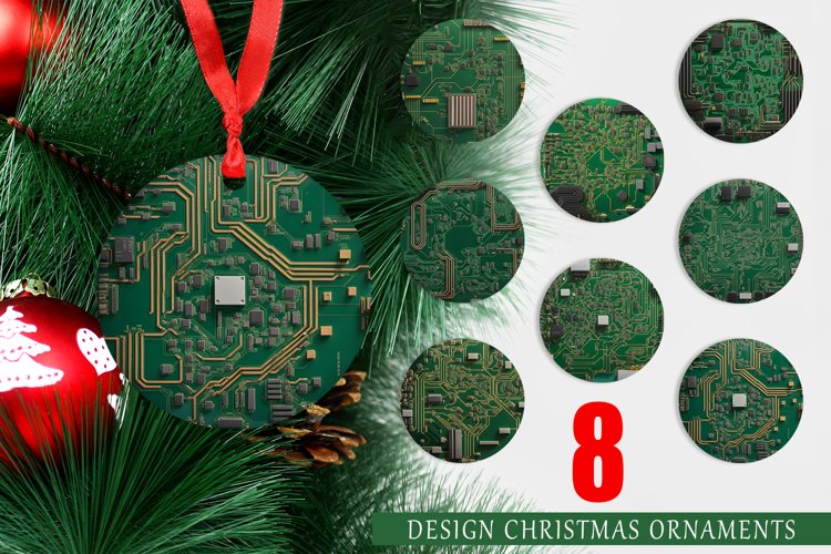 Christmas Ornaments 3D Circuit Board