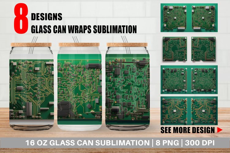 Glass Can Wraps 3D Circuit Board