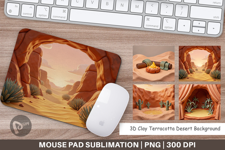 3D Clay Terracotta Desert Mouse Pad